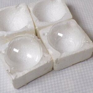 Sziqiqi Hanging Glass Globes Orbs Tea Light Candle Holders x2